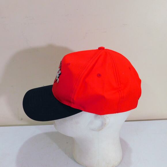 Vintage Coca Cola Strapback Hat Riverside Adjustable Red Black Embroidered 90s - Picture 5 of 7